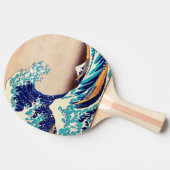 波素晴らし振り神奈川のヴィンテージ日本のファインアート 卓球ラケット (横)