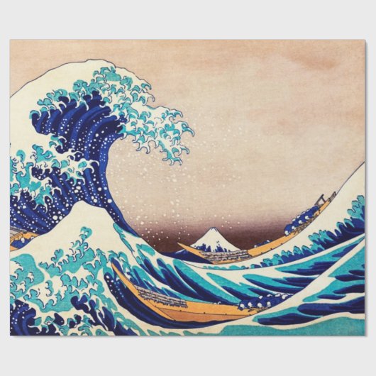 波素晴らし振り神奈川ヴィンテージ日本のファインアート ラッピングペーパー (フラット)