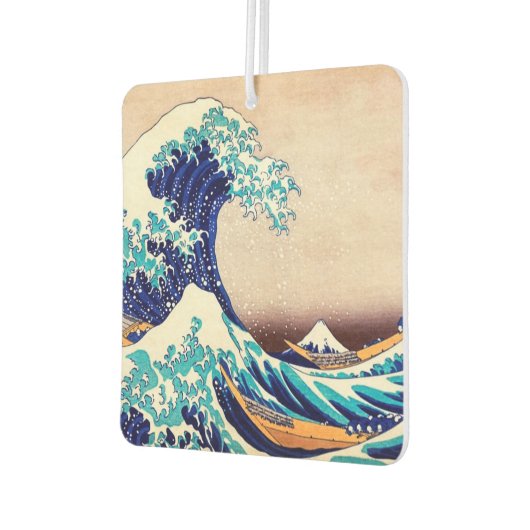 波素晴らし振り神奈川ヴィンテージ日本のプリント芸術 カーエアーフレッシュナー (左)