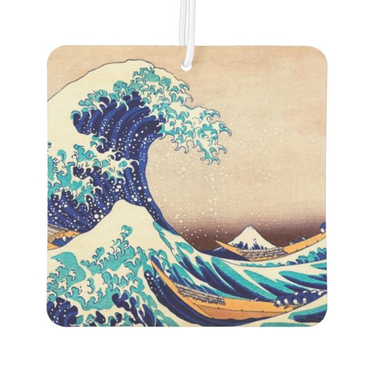 波素晴らし振り神奈川ヴィンテージ日本のプリント芸術 カーエアーフレッシュナー (裏面)