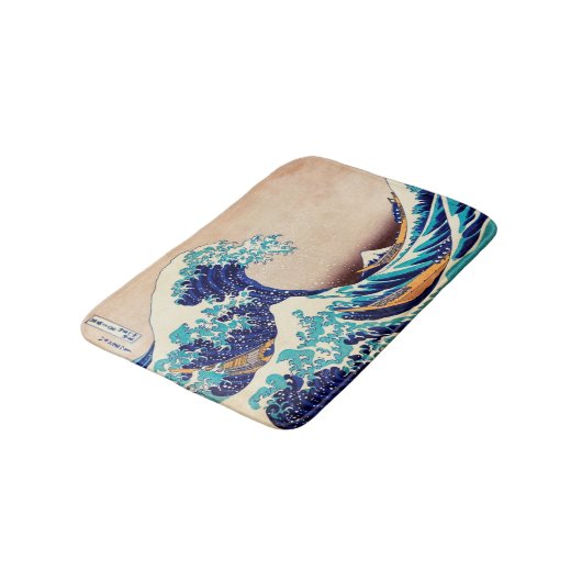 波素晴らし振り神奈川ヴィンテージ日本のプリント芸術 バスマット (アングル)