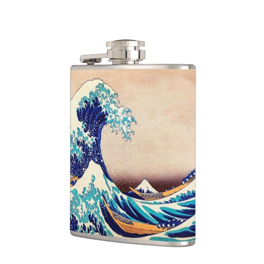 波素晴らし振り神奈川ヴィンテージ日本のプリント芸術 フラスク (左)