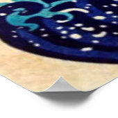 波素晴らし振り神奈川ヴィンテージ日本のプリント芸術 ポスター (角)