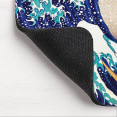 波素晴らし振り神奈川ヴィンテージ日本のプリント芸術 マウスパッド (コーナー)