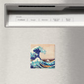 波素晴らし振り神奈川ヴィンテージ日本のプリント芸術 マグネット (インサイチュ (食洗機))