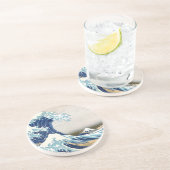 波素晴らし振り神奈川北斎ファインアート コースター (側面)