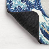 波素晴らし振り神奈川日本のファインアート マウスパッド (コーナー)