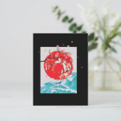 波素晴らし振り神奈川日本の魚カープコイ ポストカード (スタンド正面)