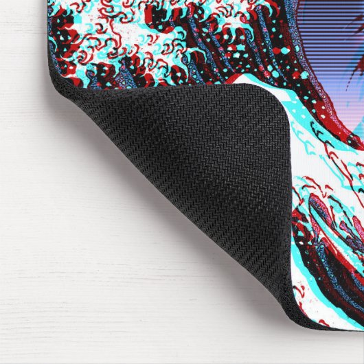 波素晴らし振り神奈川気化波ヴィンテージレトロ マウスパッド (コーナー)