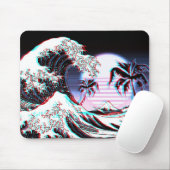 波素晴らし振り神奈川気化波ヴィンテージレトロ マウスパッド (マウス)