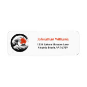 波素晴らし日本の、富士山、桜住所 ラベル (正面)