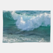 波素晴らし海岸の海航海の自然 キッチンタオル (横)