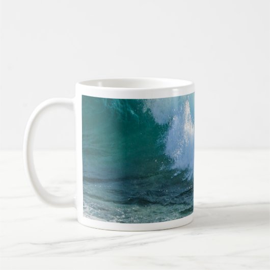 波素晴らし海岸の海航海の自然 コーヒーマグカップ (左)