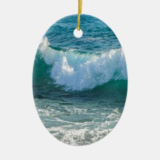 波素晴らし海岸の海航海の自然 セラミックオーナメント (正面)