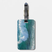 波素晴らし海岸の海航海の自然 ラゲッジタグ (裏面縦)