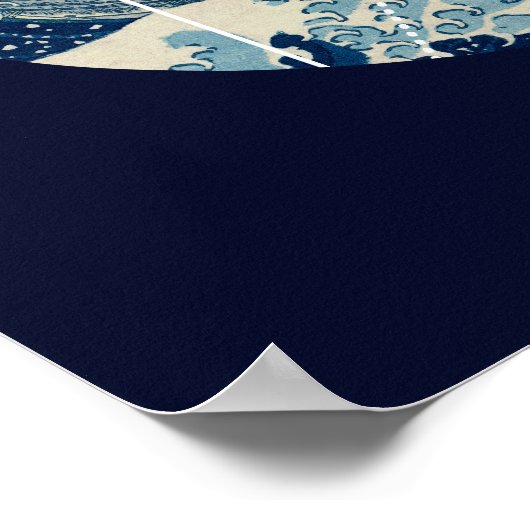 波素晴らし、北斎が頭の中でフィボナッチと出会う ポスター (角)