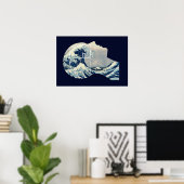 波素晴らし、北斎が頭の中でフィボナッチと出会う ポスター (ホームオフィス)