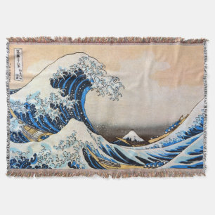 波素晴らし、北斎、浮世絵 スローブランケット