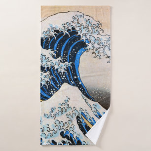 波素晴らし、北斎、浮世絵 バスタオル