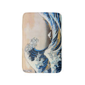 波素晴らし、北斎、浮世絵 バスマット (正面縦)