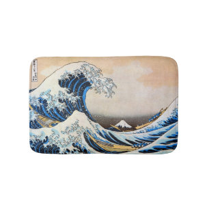 波素晴らし、北斎、浮世絵 バスマット