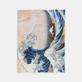 波素晴らし、北斎、浮世絵 フリースブランケット (正面)