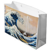 波素晴らし、北斎、浮世絵 ラージペーパーバッグ (裏面アングル)