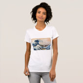 波素晴らし、北斎、浮世絵 Tシャツ (正面フル)