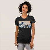 波素晴らし、北斎、浮世絵 Tシャツ (正面フル)