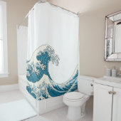 波素晴らし – 淡青 シャワーカーテン (インサイチュ)