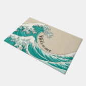 波素晴らし – 緑 ドアマット (アングル)