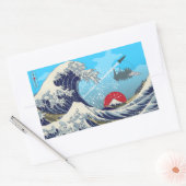 波素晴らし 長方形シール (封筒)