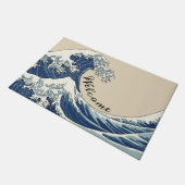波素晴らし – 青伝統的の書式 ドアマット (アングル)