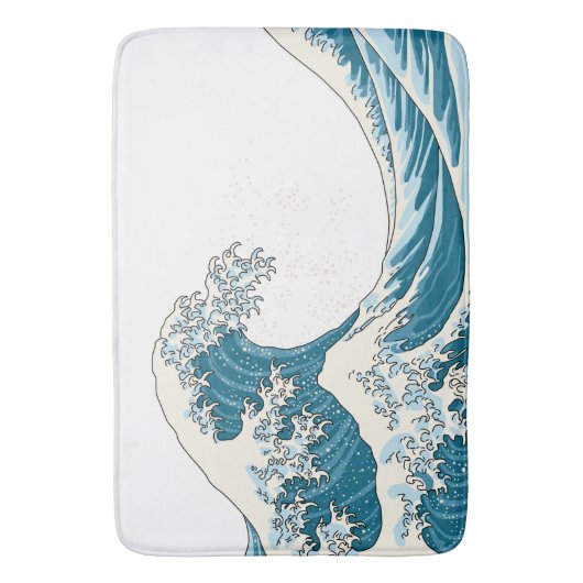 波素晴らし- light blue bathmat バスマット (正面縦)