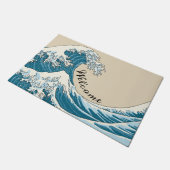 波素晴らし- light blue doormat ドアマット (アングル)