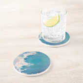 波絵画が金ゴールドで輝いた コースター (側面)