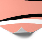 波線のあるシームレスな幾何学的パターン ポスター (角)