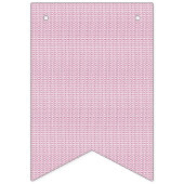 波線のあるピンクと白の背景 バンティングフラッグ (第3の旗)