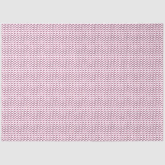 波線のあるピンクと白の背景 薄葉紙 (正面)