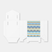 波線の色（青と黄） フェイバーボックス (折り畳みなし)