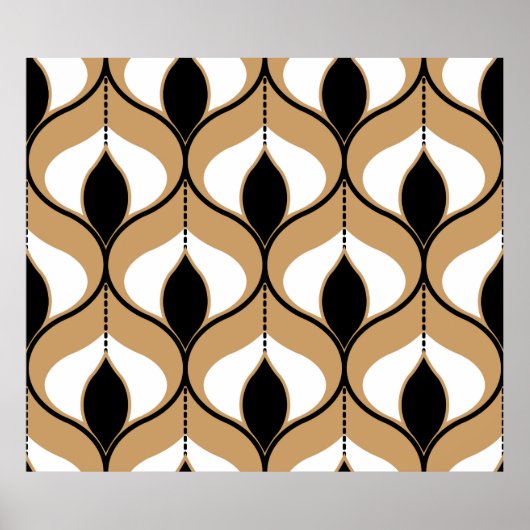 波線を持つシームレスな幾何学的パターン。art. ポスター (正面)
