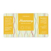 波線コスメティカラフルスポイトボトルラベル ラベル (正面)