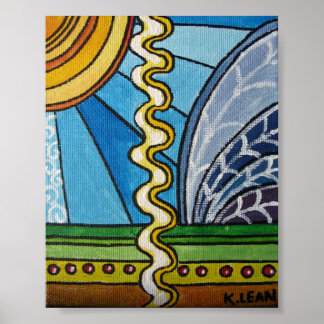 波線シーンプリント ポスター