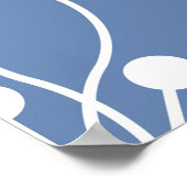 波線ジオメトリヴィンテージパターン ポスター (角)