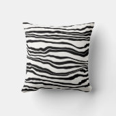 波線ストライプの白黒 クッション (裏面)