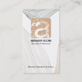 波線パターン |モノグラム 名刺 (正面)