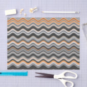 波線パターン 薄葉紙 (クラフト)