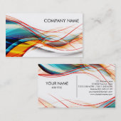 波線モダン科学技術 名刺 (正面/裏面)