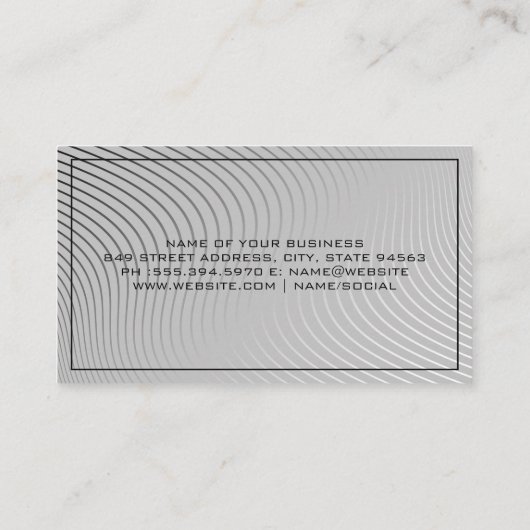 波線モダン 名刺 (裏面)