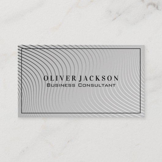 波線モダン 名刺 (正面)